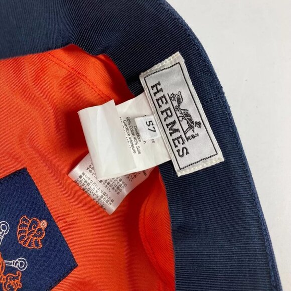 authenticity guaranteed HERMES hat Kabul Serie Button Casquette cap - Picture 8 of 8